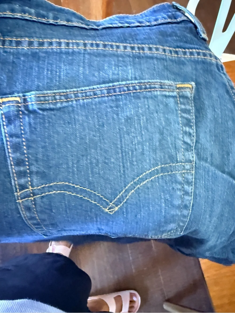 Levi's Straight Jeans in Dark Blue Denim